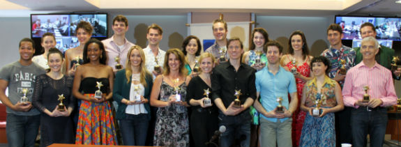 The chorus of An American in Paris with their ACCA Awards
