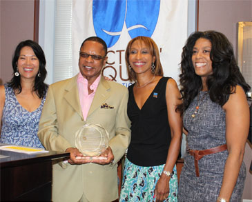 Christine Toy Johnson (AEA Co-chair Eastern EEO Committee), Stephen Byrd (Producer), Julia Breanetta Simpson (AEA Co-chair Eastern EEO Committee), Alia Jones-Harvey (Producer)