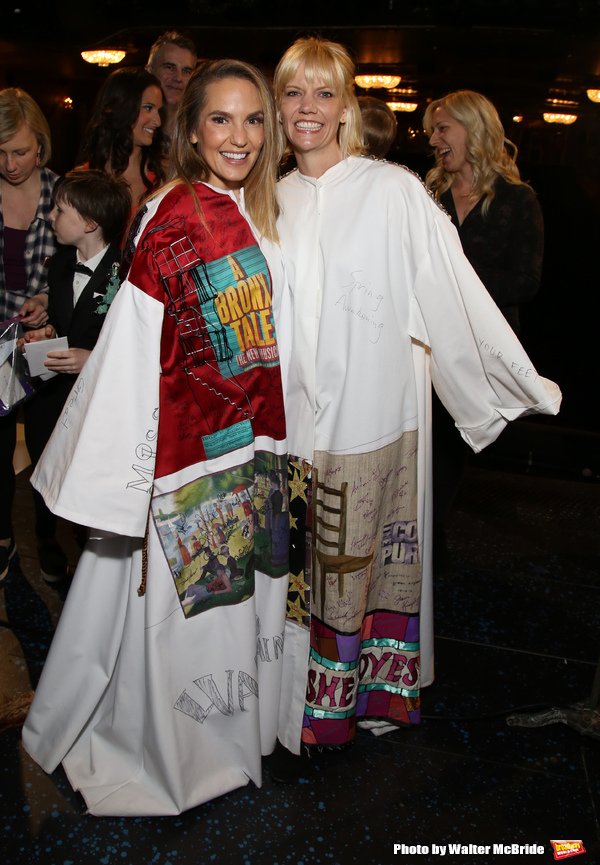Jennifer Foote pictured after she passed the Gypsy Robe on to Katie Webber for Charlie and the Chocolate Factory.
