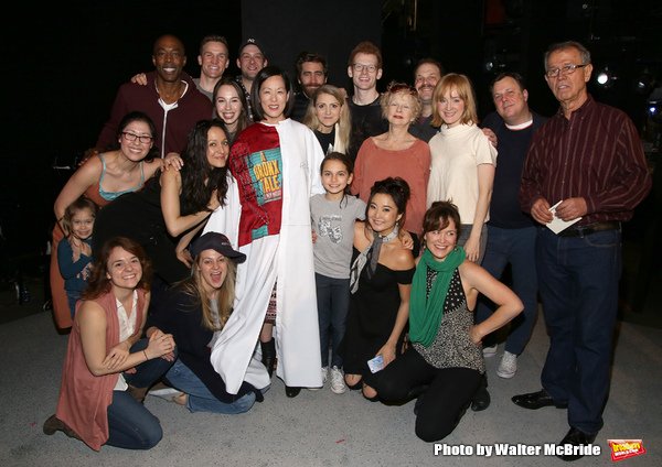 MaryAnn Hu with fellow cast members of Sunday in the Park with George. Photo by Walter McBride.