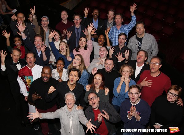 Matt Wall with fellow cast members of Sunset Boulevard. Photo by Walter McBride.