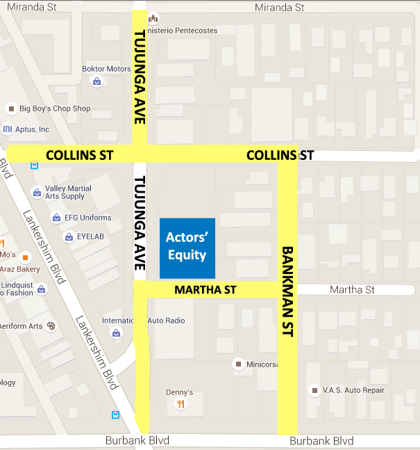 Map of streets near our North Hollywood office with two-hour parking.