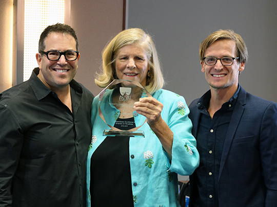 (l-r) Michael Mayer, Louise Gund, John McGinty