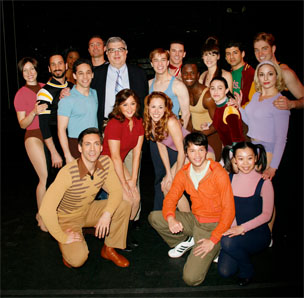 A Chorus Line Cast of A Chorus Line with composer Marvin Hamlisch